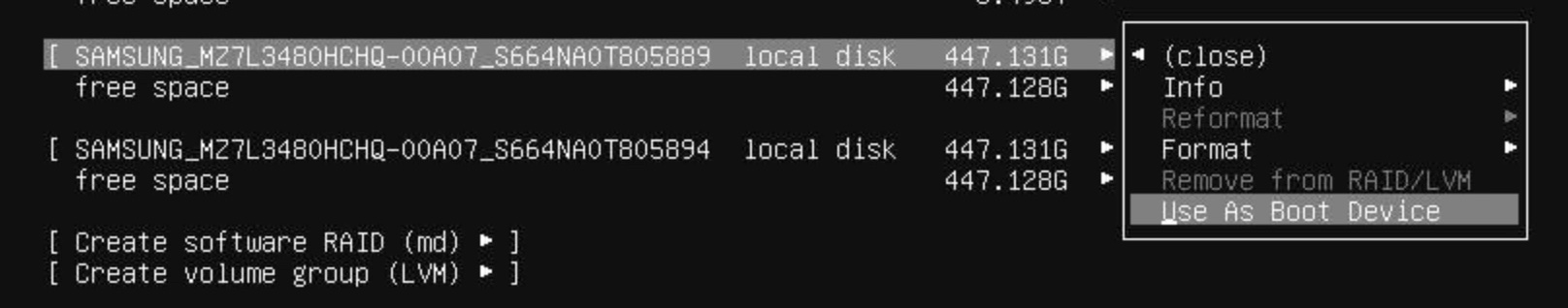 A primary boot device