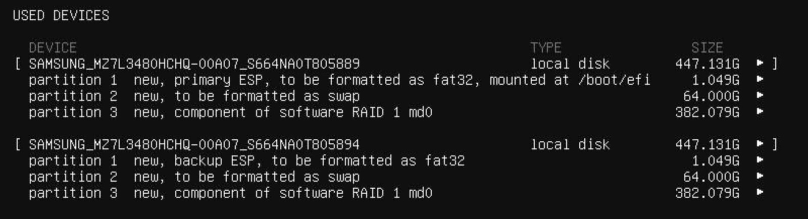 System RAID1